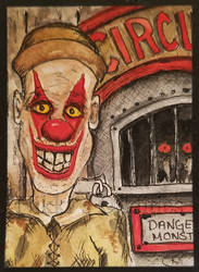 Evil Clown ACEO