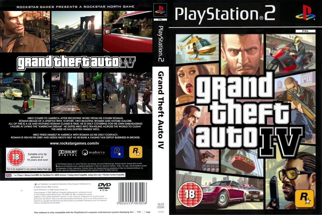 Grand Theft Auto IV Cover (PlayStation 2 PAL) by robloxguy251 on