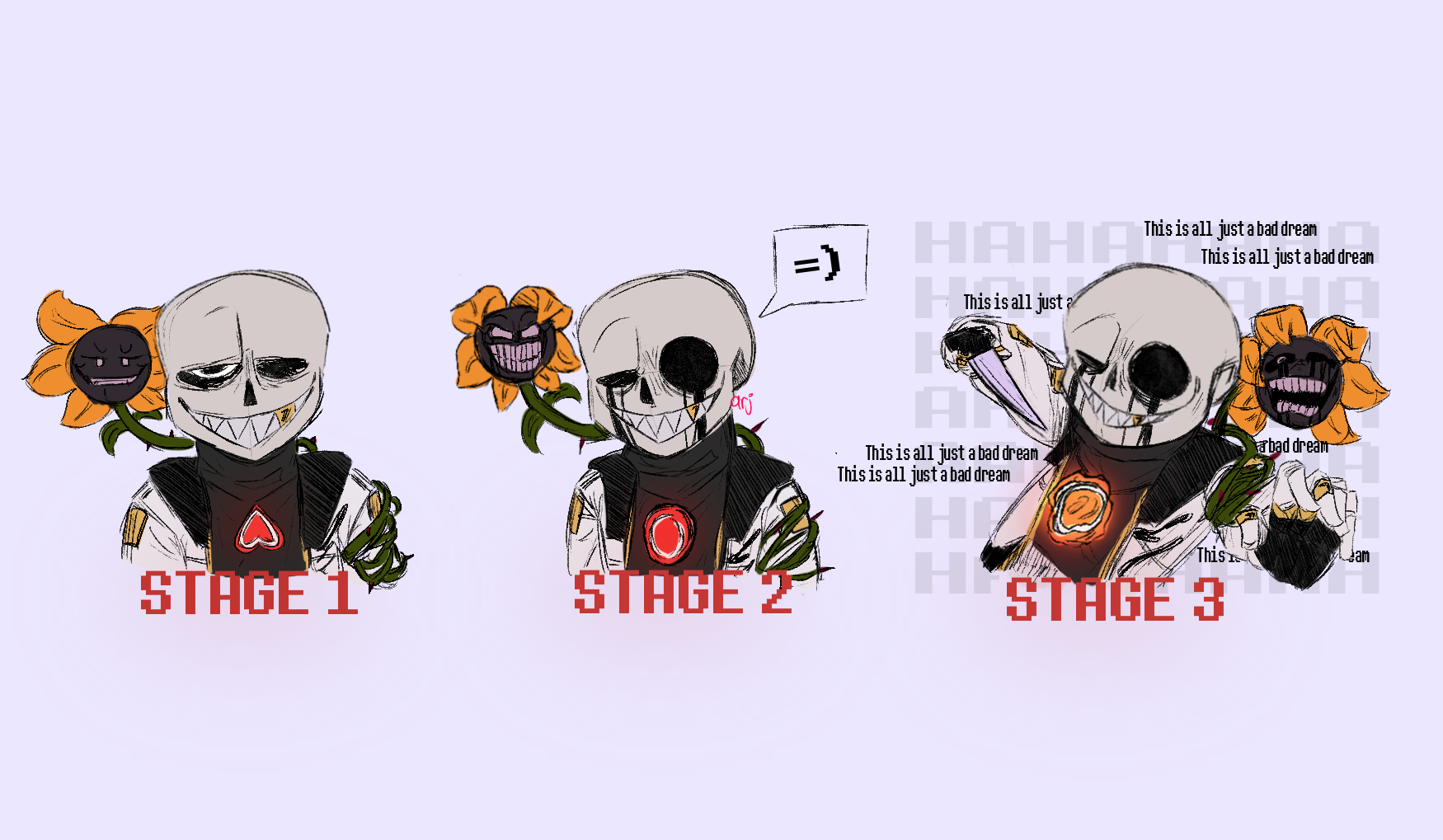 UF : TP (killer sans + fell), Stages by arj467 on DeviantArt