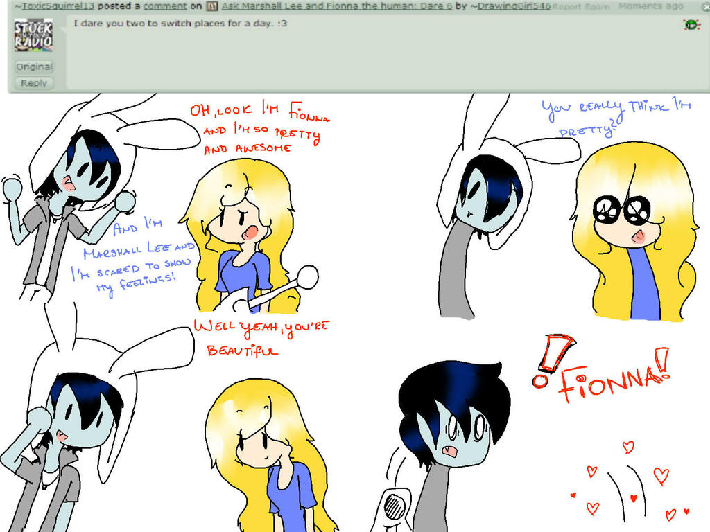 Ask Marshall Lee and Fionna the human: Dare 7