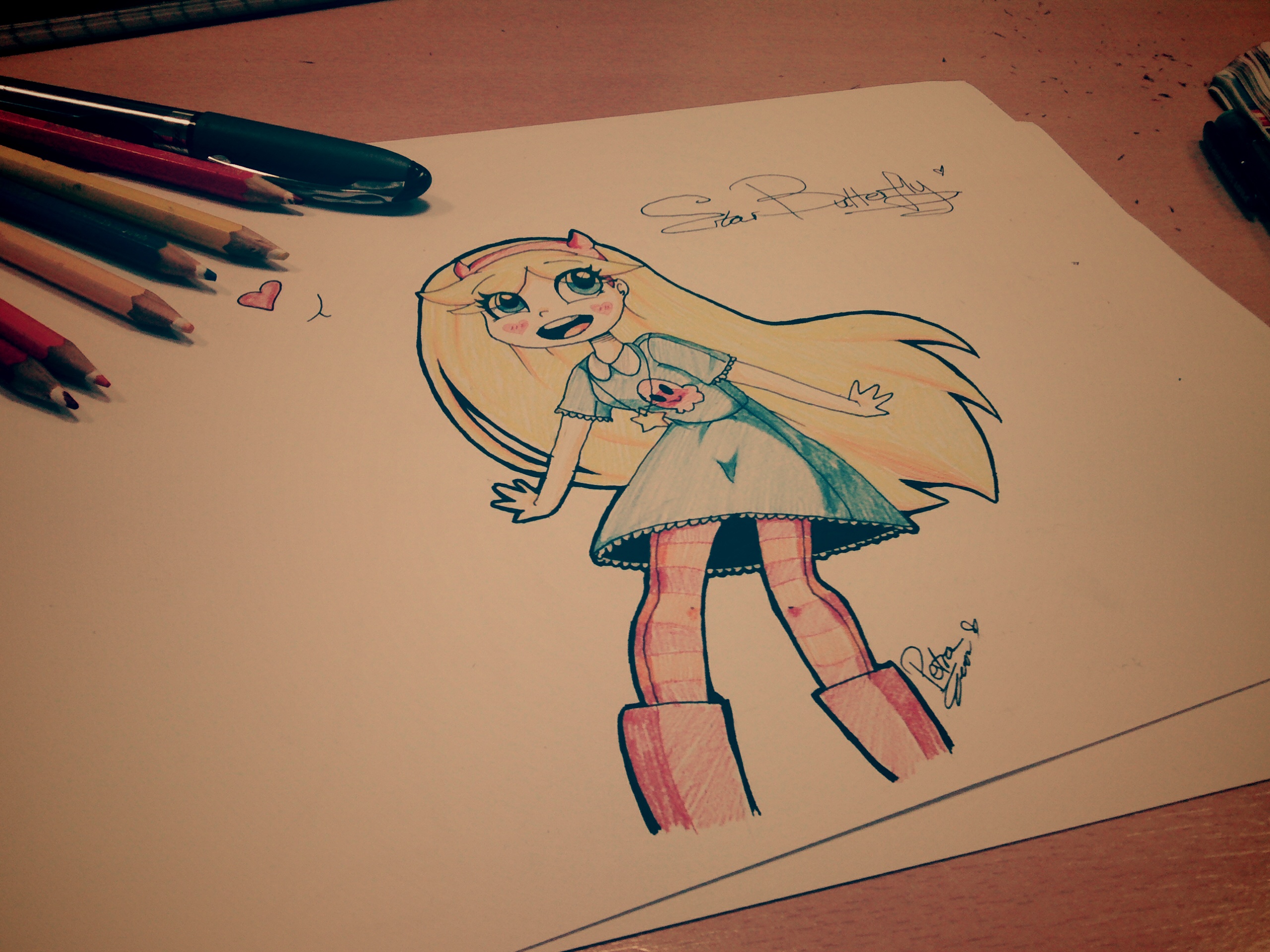 Princess Star Butterfly By Drawing Heart On DeviantArt.