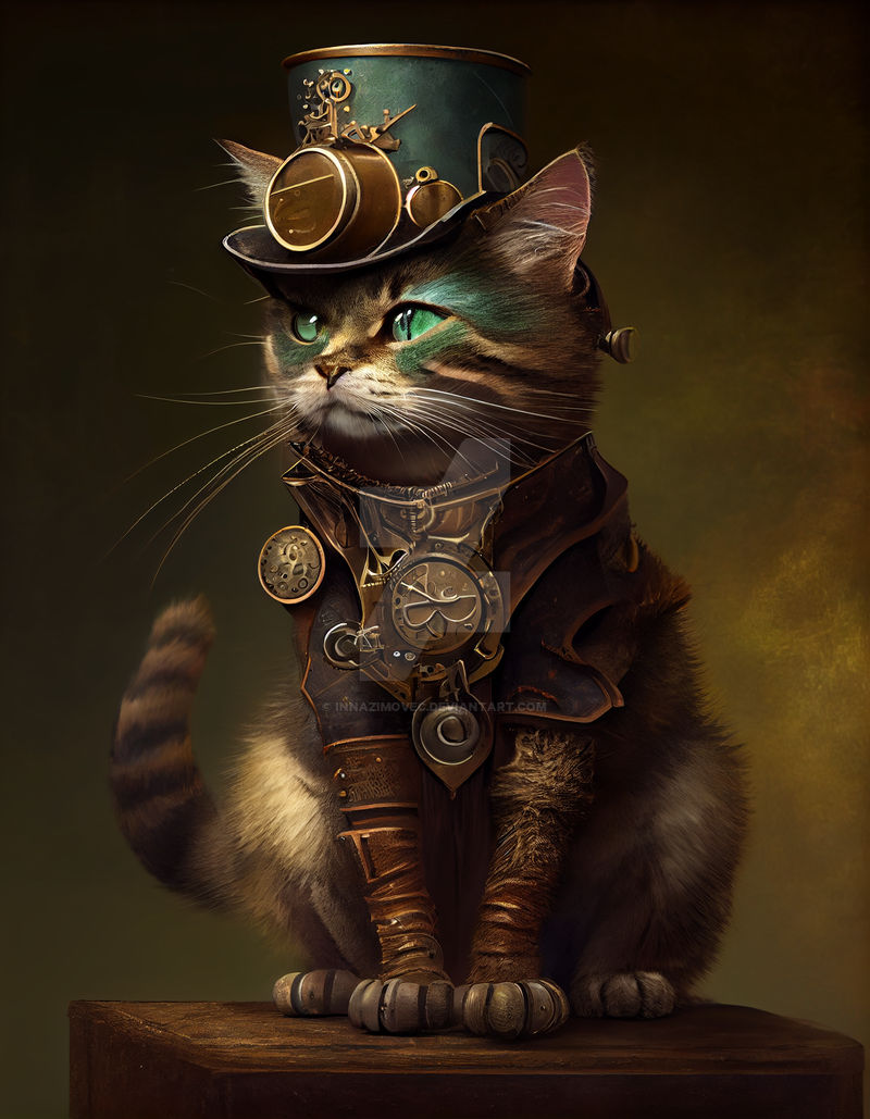 Steampunk Cat By Innazimovec On DeviantArt steampunk-cat-by-innazimovec-on-deviantart