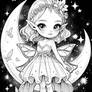 Moon Fairy Coloring Page