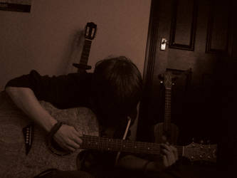 DRAMATIC PLAYING GUITAR SHOT