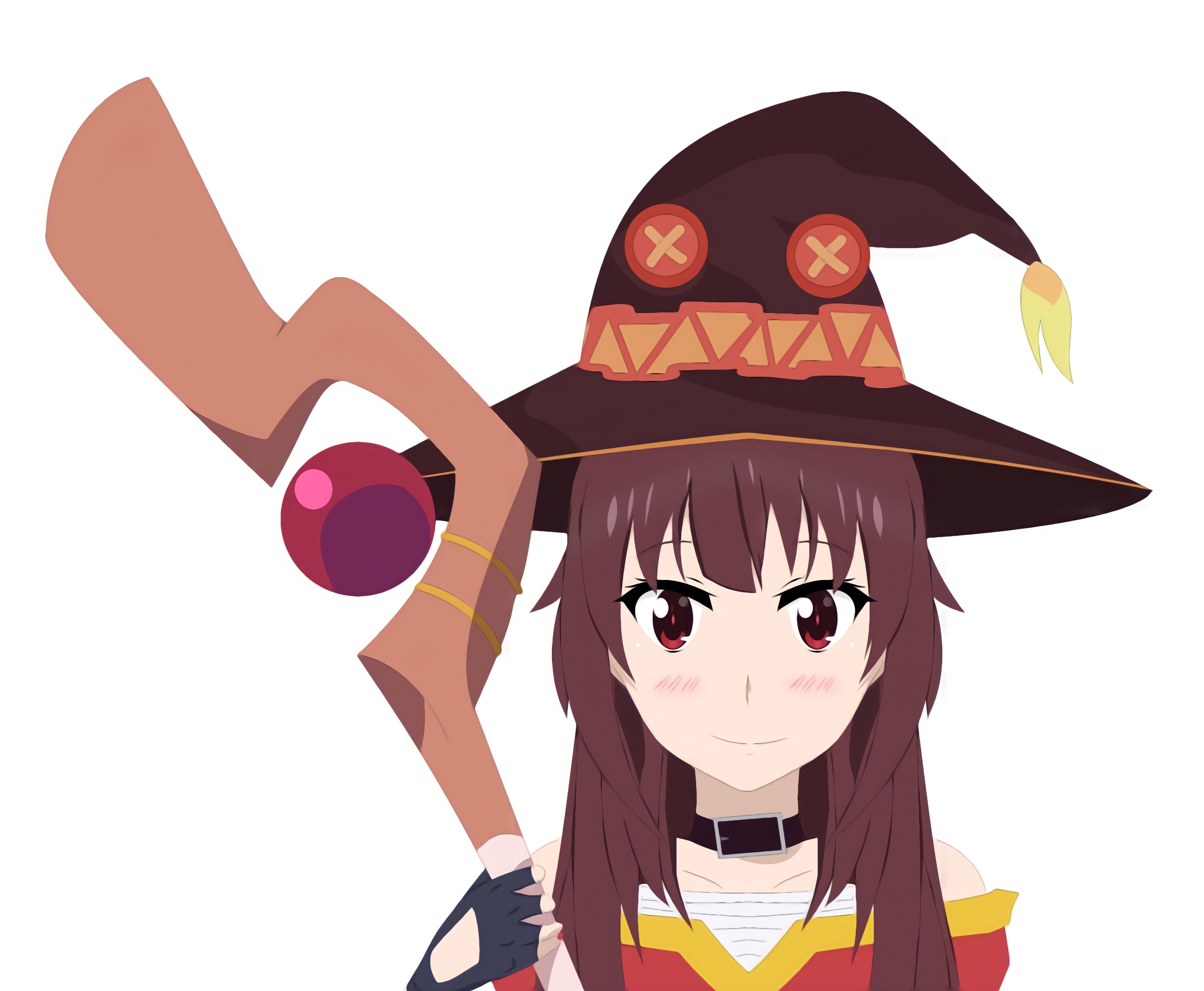 Double Ruler Megumin Megumin holding her staff of explosion! by G-l-u-b-b-y on DeviantArt