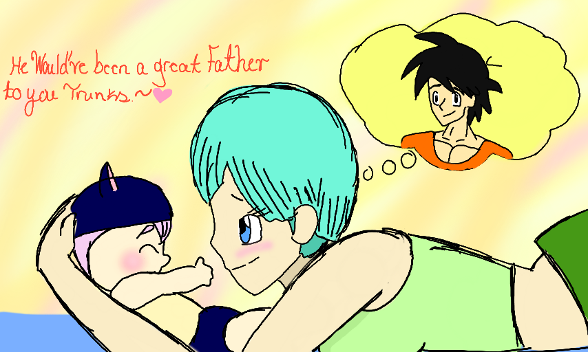 Strawberry Saga fanart: Bulma and Trunks