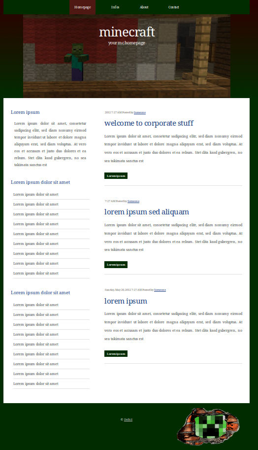 Minecraft Template by Defkil on DeviantArt