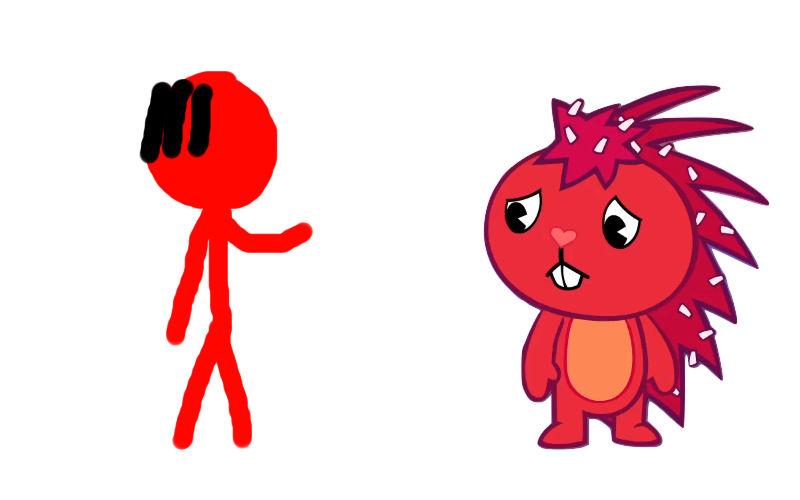 Htf Stick StickFigure Red Meets Flaky (HTF VS Alan Becker) by StickmanYT2006 on ...