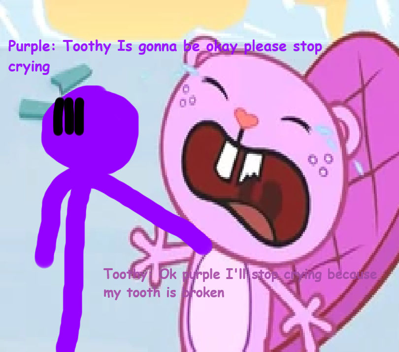 Purple Comforts Toothy (HTF Vs Alan Becker) by StickmanYT2006 on DeviantArt