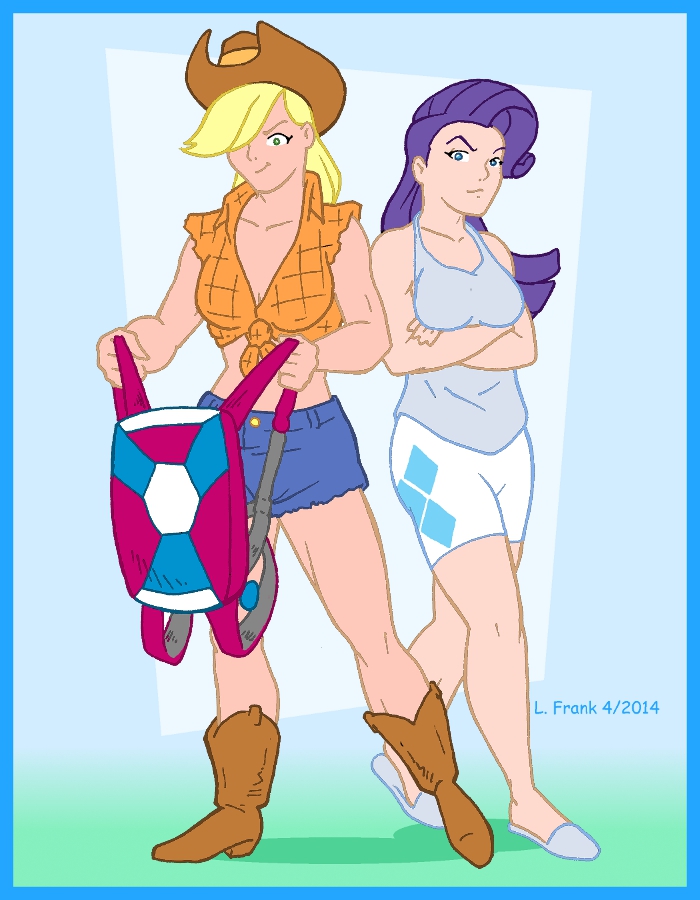 Phallen1 Commish- AppleJack and Rarity