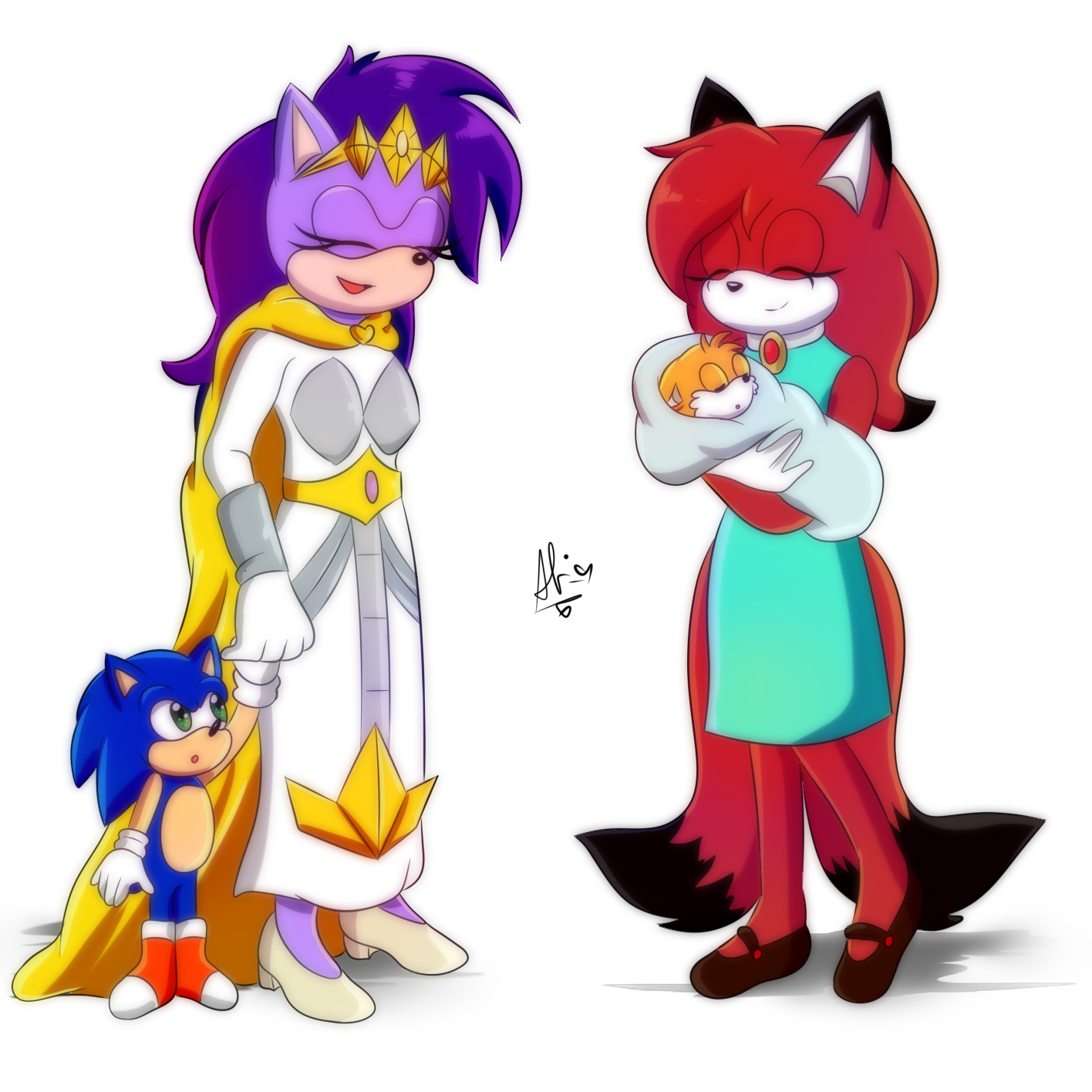 Family SonAmy by SirinaTheHedgehog on DeviantArt