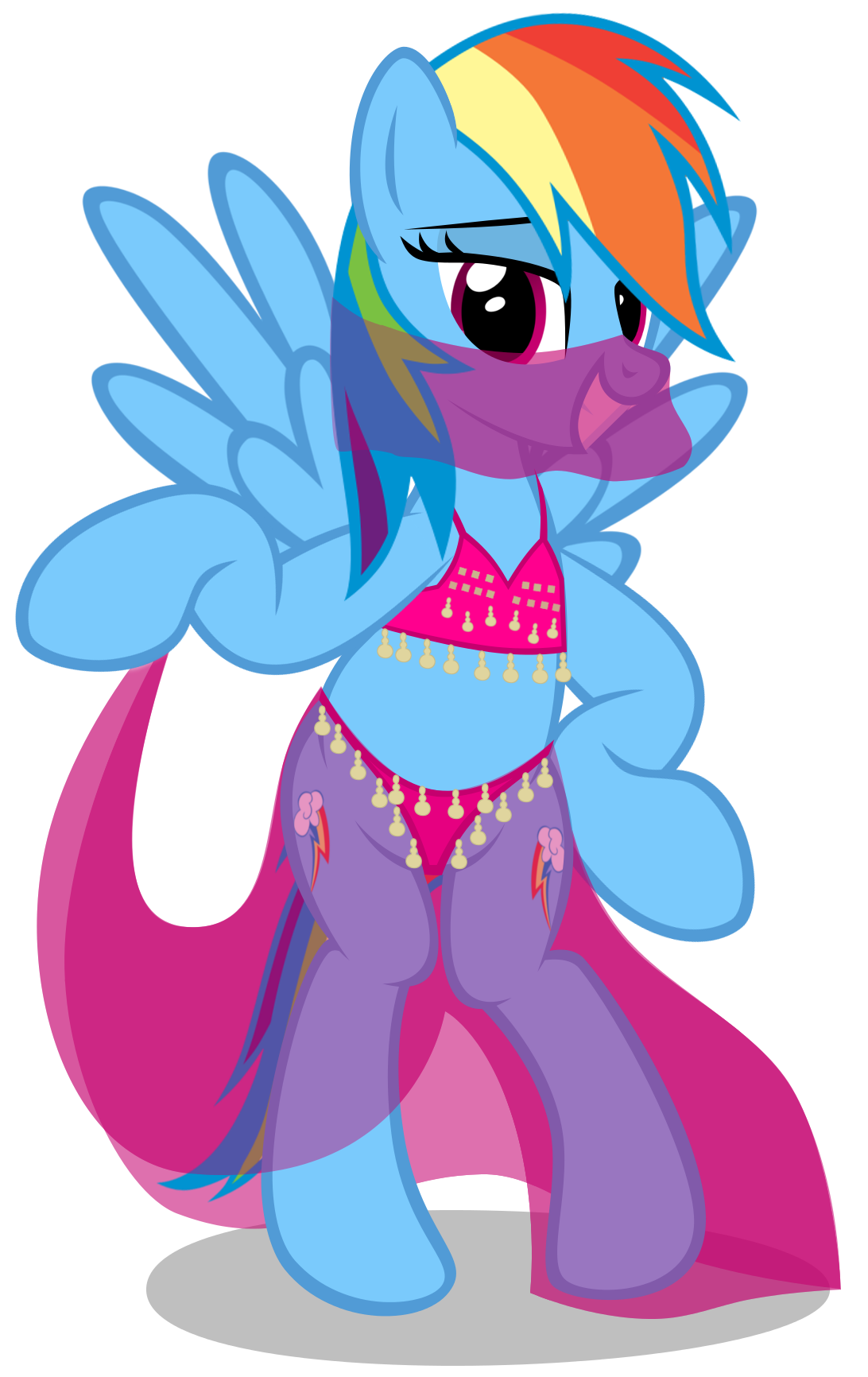 Belly Dancer Rainbow Dash Vector