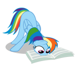 Rainbow Dash Reading The Foul Free Press Vector by MLP-Scribbles