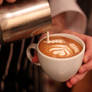 Pouring latte art