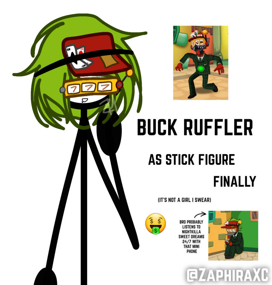 Buck Ruffler as stick figure by ZaphiExtra on DeviantArt