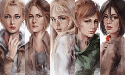 SnK Girls by emametlo