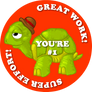 Encouraging Turtle Sticker