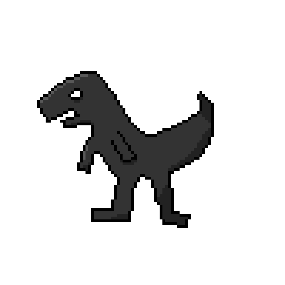 Pixilart - The Dreaded Google Chrome Dino by LordDominator1