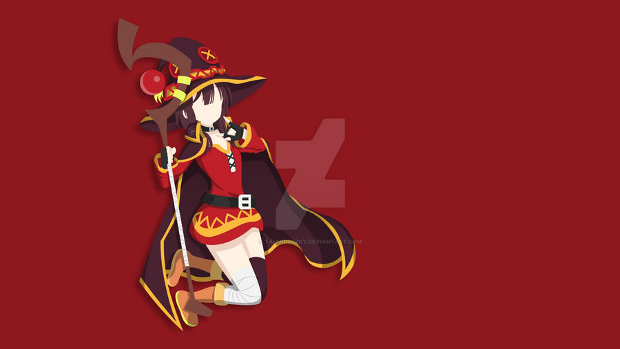 Megumin Background Bordered Megumin Minimalist Wallpaper by TauhidRezky on DeviantArt