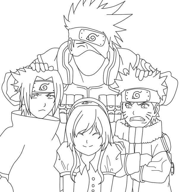 the new team 7 lineart:D by jannahchan on DeviantArt