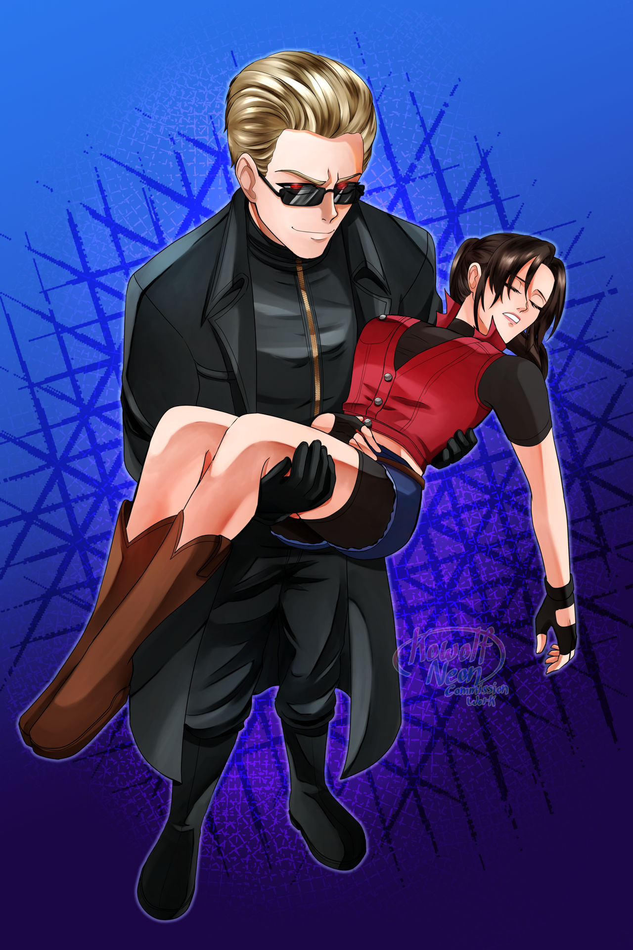 ( Commission ) Wesker kidnapped Claire