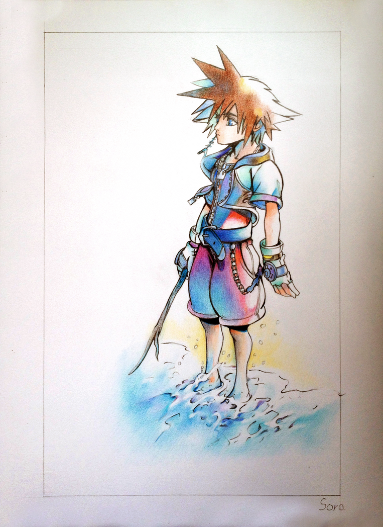 Sora - Kingdom hearts Drawing by DiegoB-Arts on DeviantArt