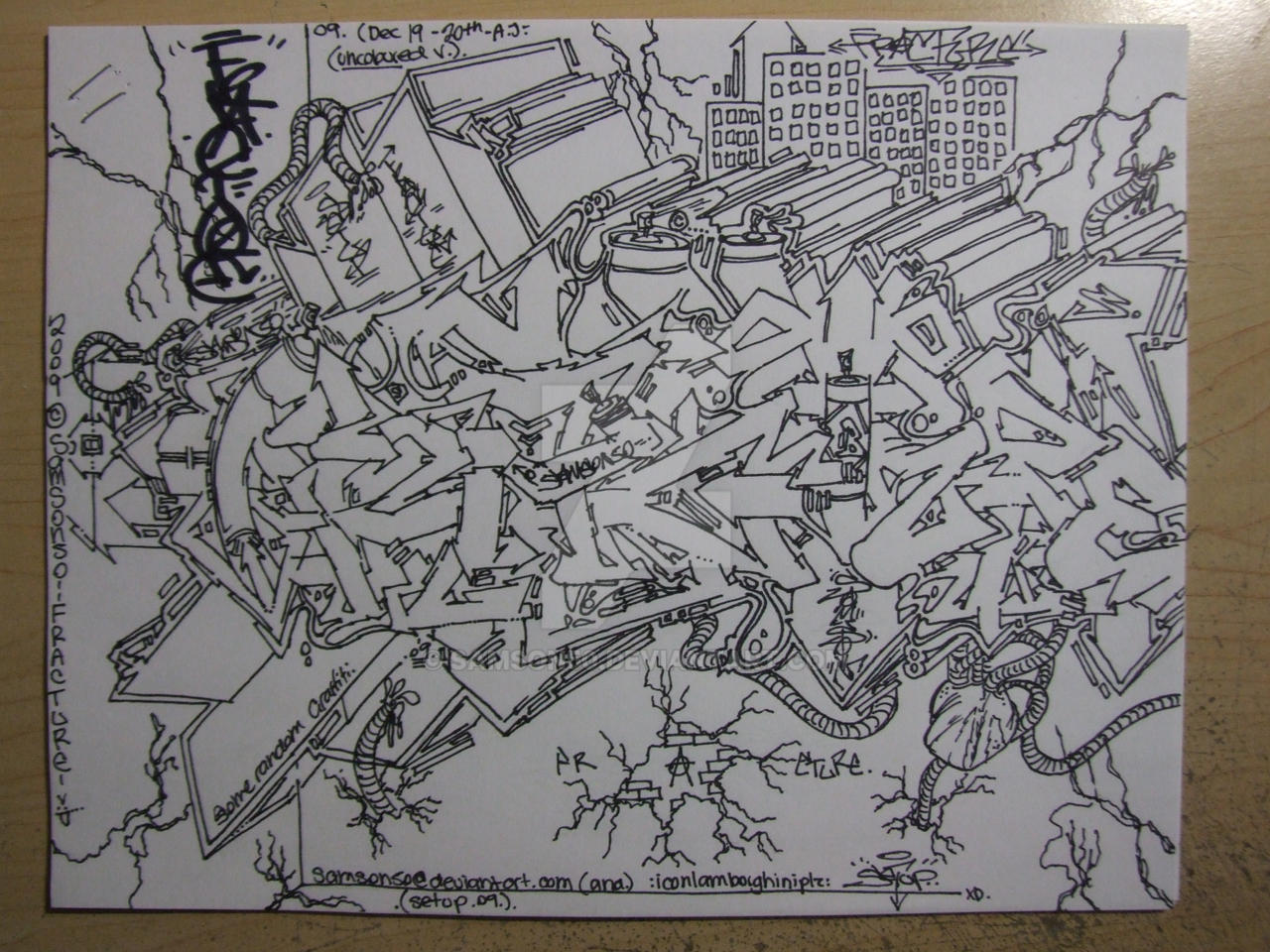 FRACTURE graffiti uncoloured