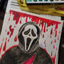 Ghostface watercolor 8by8