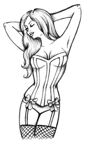 Burlesque Corset Girl