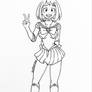 Ochako Uraraka x Usagi Tsukino - Line Art