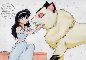 Kagome and Kirara x Jasmine and Rajah - Commission