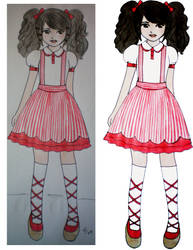 Red and white lolita