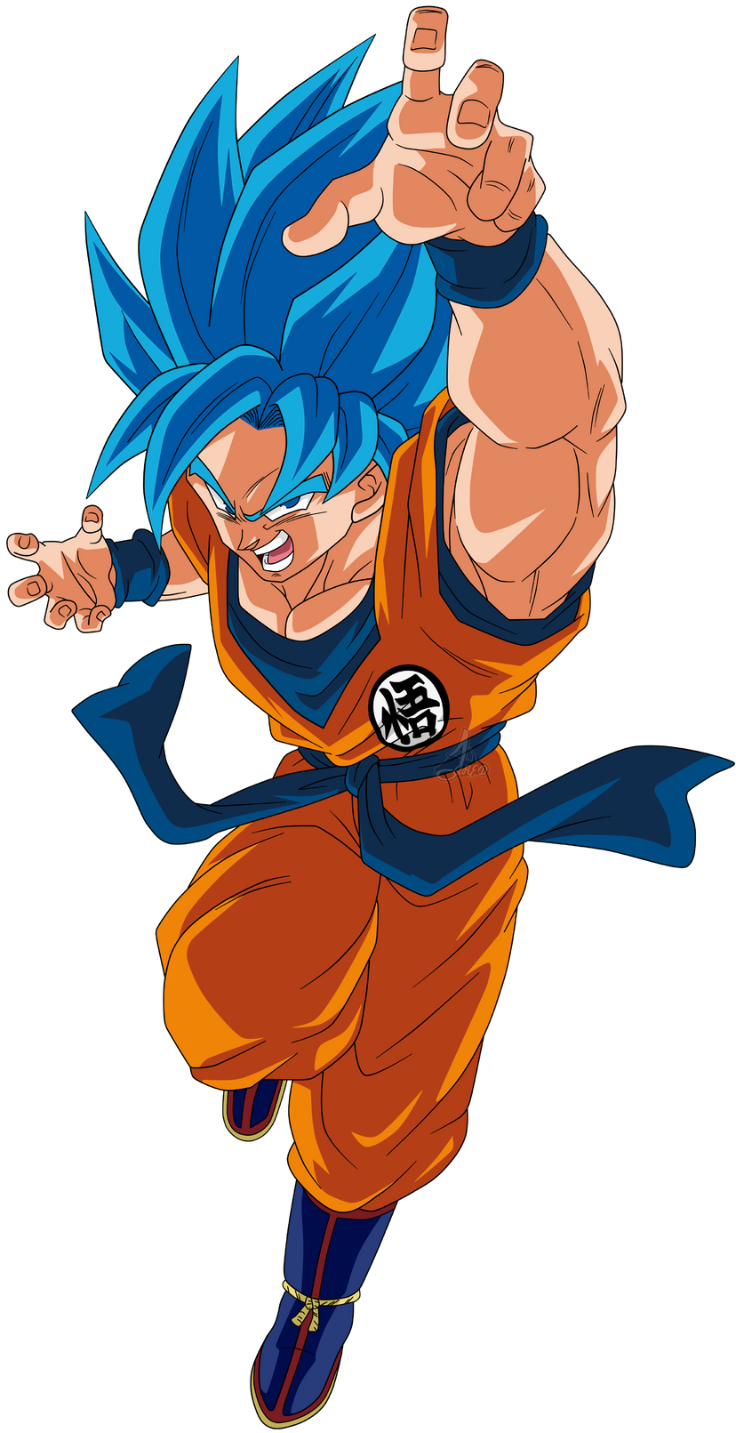 Goku in his Super Saiyan Blue form