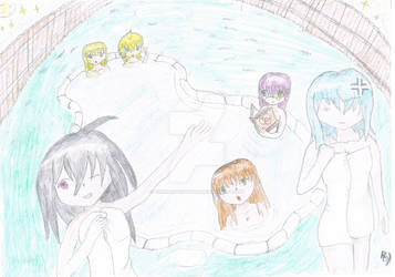 Girls in a Hot Spring