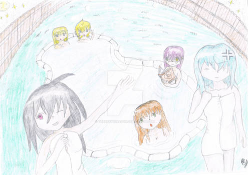 Girls in a Hot Spring