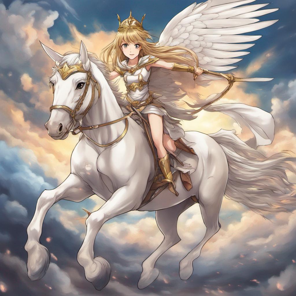 Pegasus Princess Rider Anime girl riding pegasus by mikb456 on DeviantArt