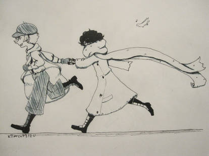 Inktober 2017 day 30: Blue and Crow
