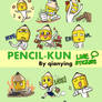 LINE stickers: Pencil-kun