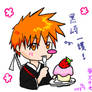 Ichigo eating cake X3