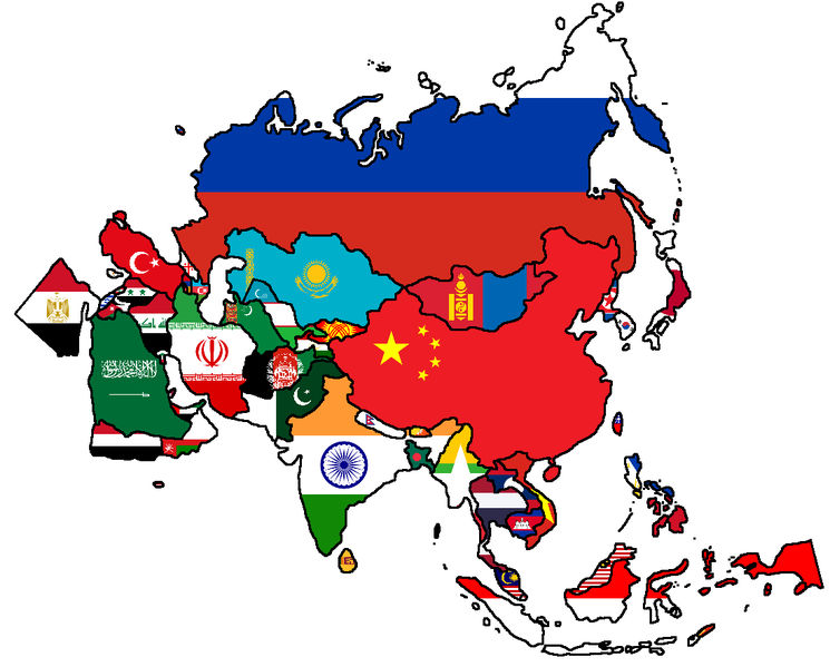 Flag Map Of Asia By Thinhvkm On Deviantart Flag Map Of Asia By Thinhvkm On Deviantart