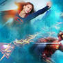 Supergirl The Flash wallpaper