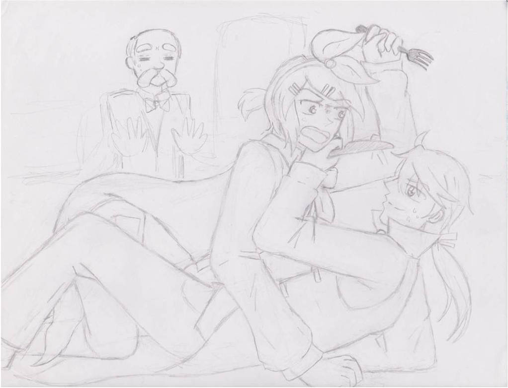 *tries to stab but fails* by AmiMeito-chan
