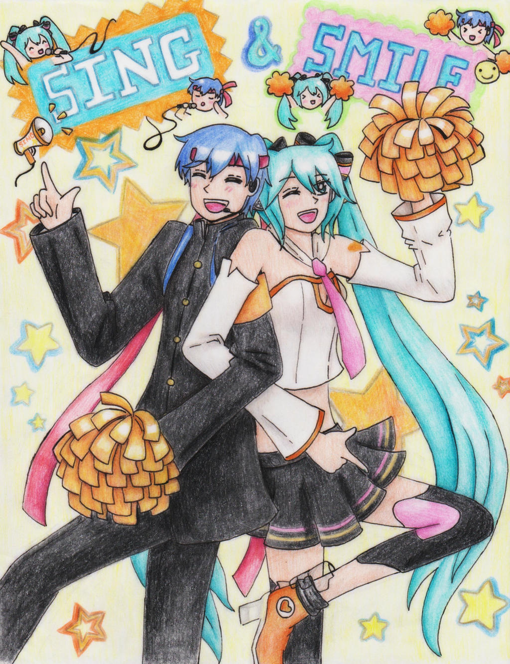 Singing and Smiling by AmiMeito-chan