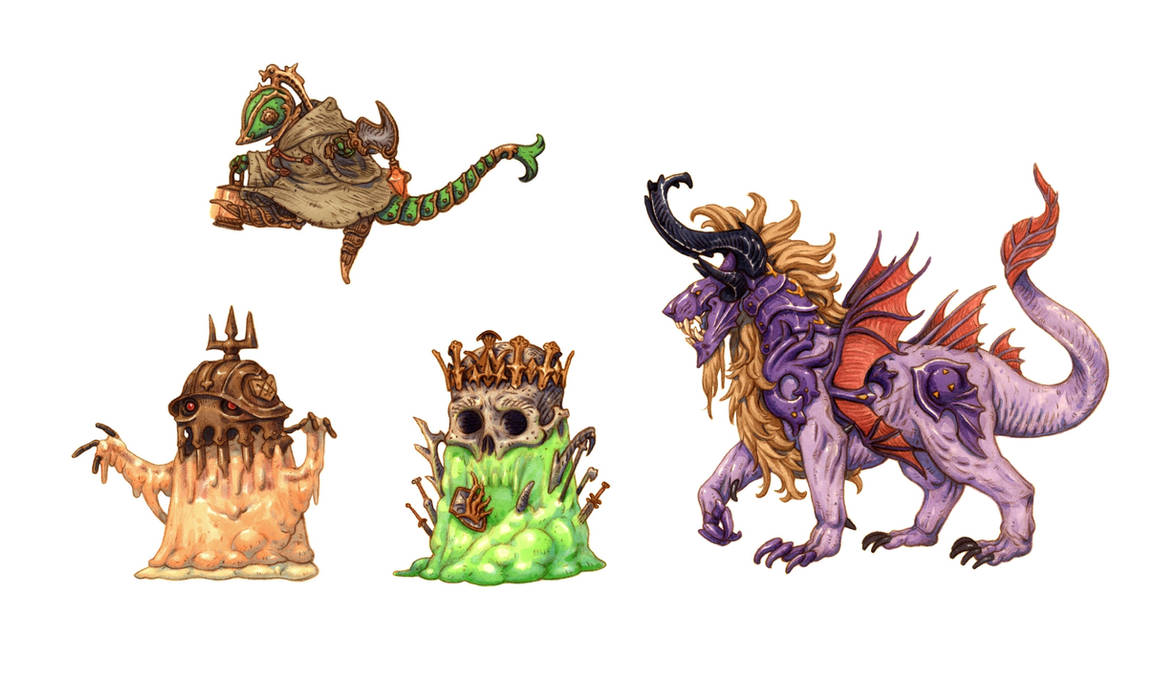 Final Fantasy monsters by eoghankerrigan