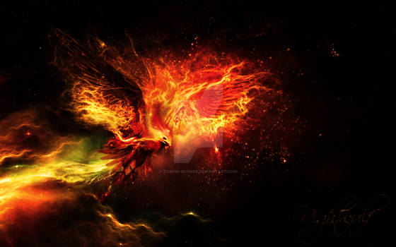 Phoenix from Nebula - fractalius - fire