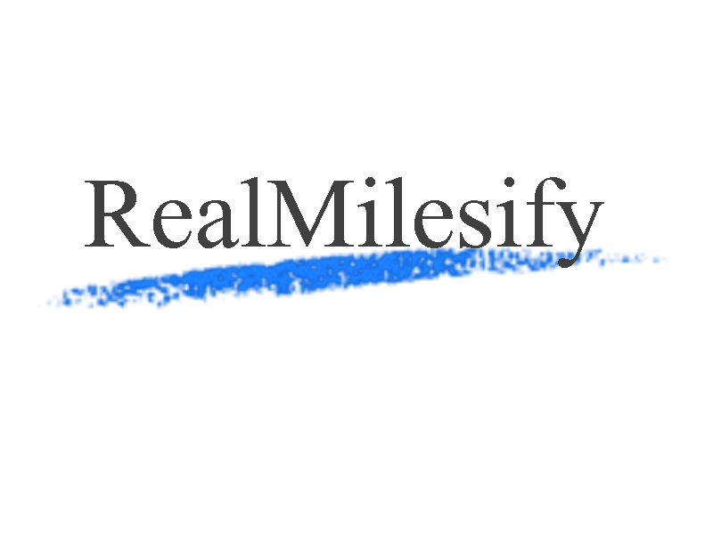 RealMilesify Logo (Blue Sky 2002 Logo Style)