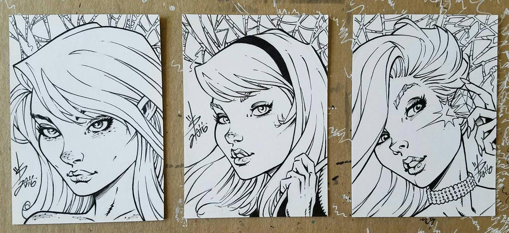 Spidey-gals sketchcards for sale