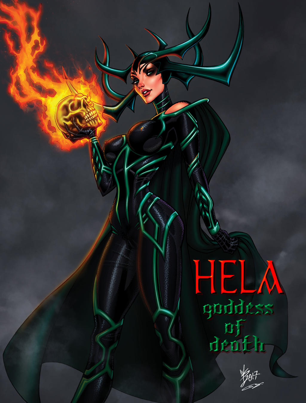 Hela Pinup Digital Colors by broken-nib on DeviantArt