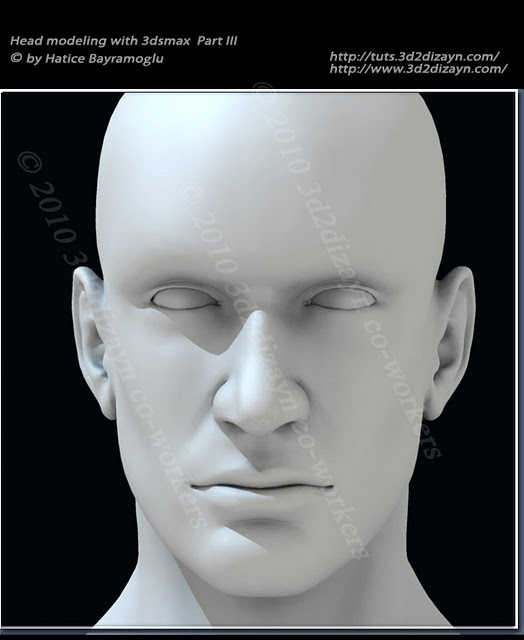 Head modeling with 3dsmax