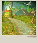 story book landscape illustration by eydii